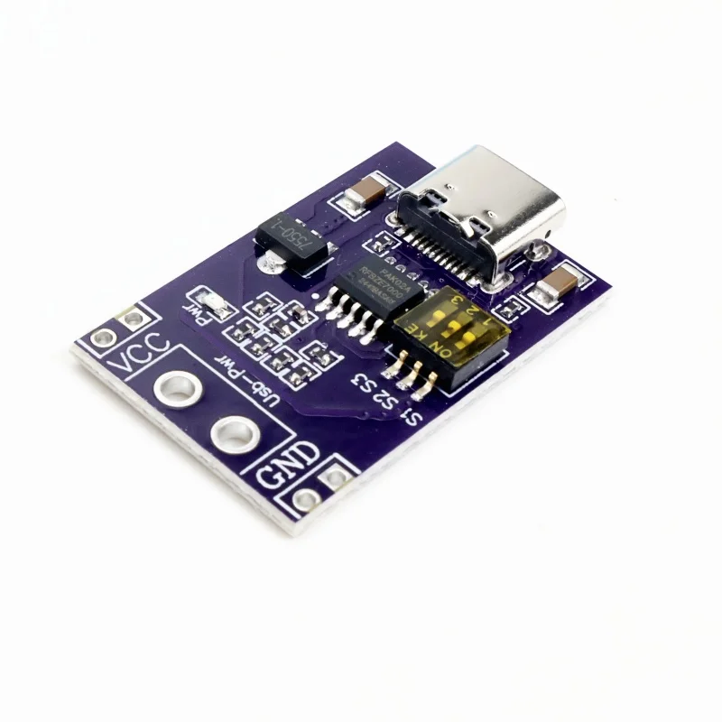 1/2 Stück PD/QC/AFC Schnellladungs-Trigger-Modul Unterstützt 5V 9V 12V 15V 20V Festspannungsausgang Typ-C USB für Smartphone-Schnellladegeräte