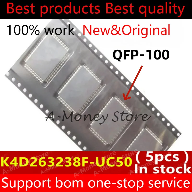 (5pcs)K4D263238F UC50 K4D263238F-UC50 QFP-100