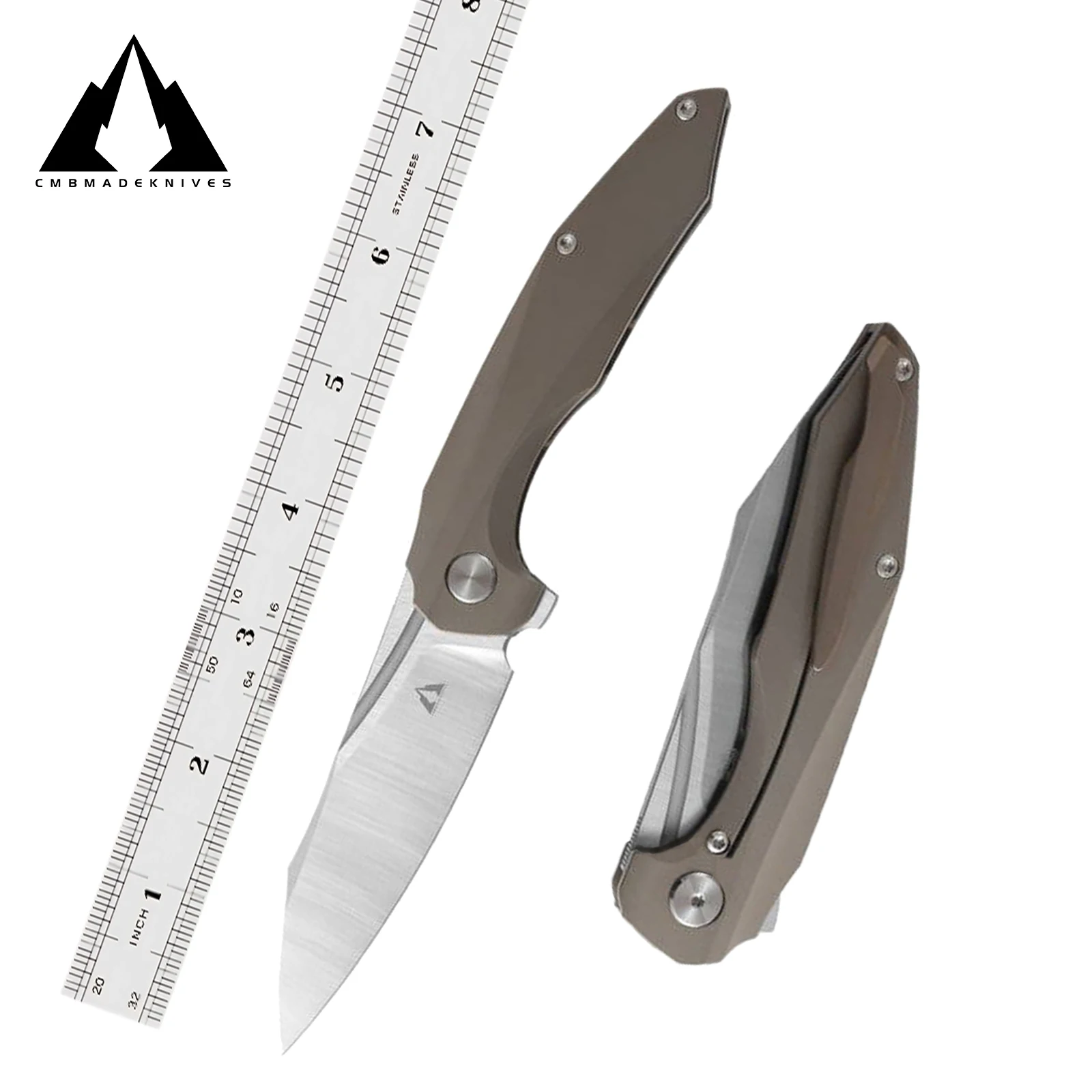 CMBMADEKNIVES Dagon Titanium Handle M390 Steel Blade Pocket Folding Tactical Survival Camping Outdoors Knife EDC CMB-11