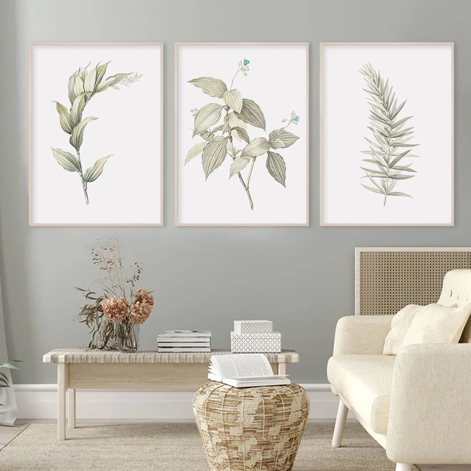 Watercolor Tropical Flowers Botanical Leaves Poster Modern Canvas Wall Paintings Boho Art Pictures Prints Living Room Home Decor