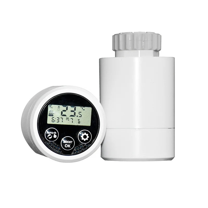 AA87 สมาร์ท TRV โปรแกรมควบคุมอุณหภูมิสมาร์ท Thermostatic วาล์วสําหรับ Alexa Google Home GATEWAY