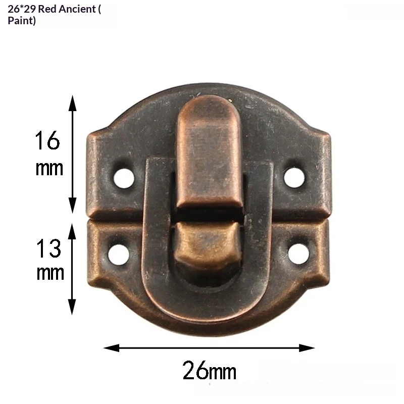 2 Antique Door Latch Iron Lock Buckle for Jewelry Box Suitcase Wooden Wine Box Belt Buckle Safety Buckle