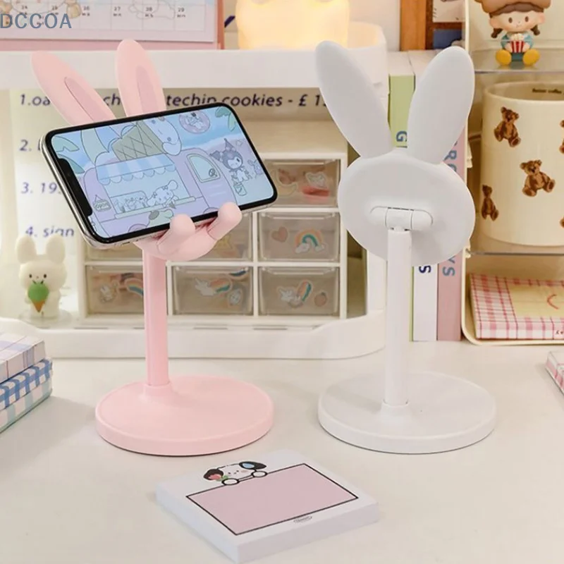 Small Rabbit Mobile Phone Holder Can Be Raised And Adjusted Student Desktop Lazy Home Selfie Live Support Shelf Phone Holder