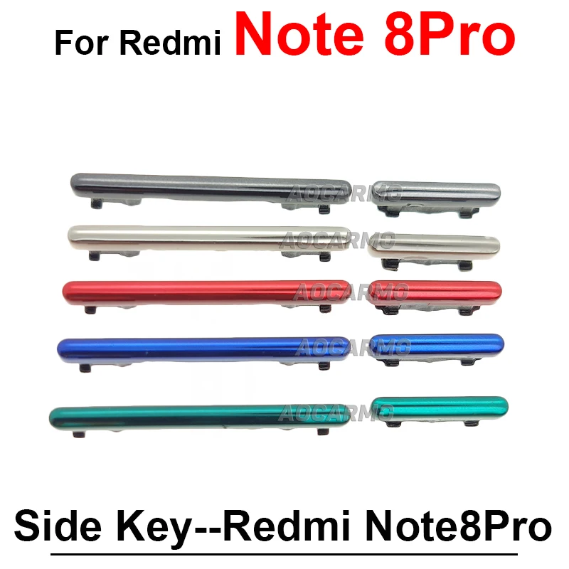 Side Keys Replacement Parts For Redmi Note 8 Pro 8T 8Pro Power On /Off Volume Buttons