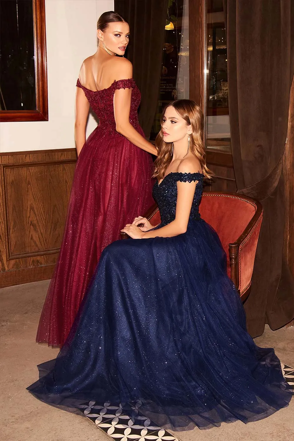 YQLNNE Vestido De Gala Wine Red Long Prom Dresses Off the Shoulder Embroidered Beaded Zipper Back Aline Formal Gown