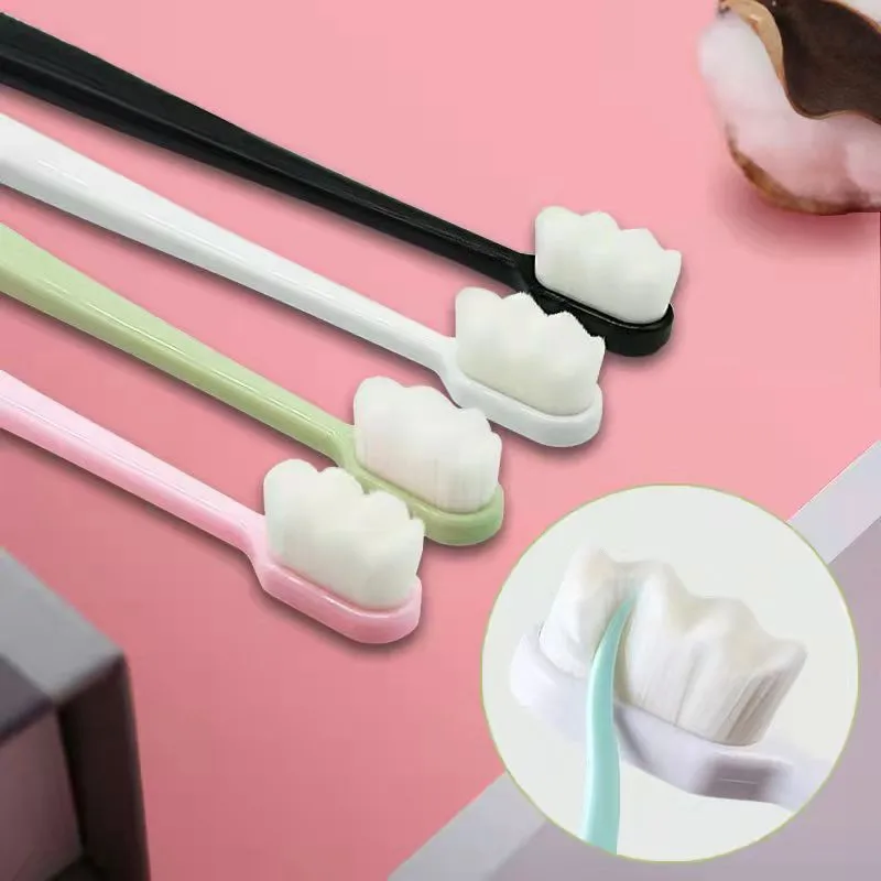 Ultra-fine Soft Toothbrush Million Nano Bristle Adult ToothBrush Portable Travel Teeth Brush With Holder Deep Cleaning Oral Care