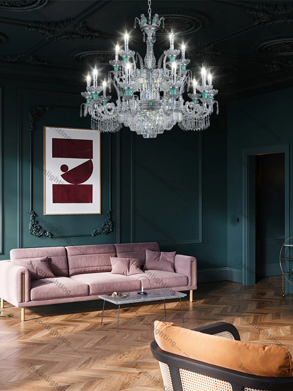Transform Your Living Room With Our French K9 Crystal 2026 Chandelier Elegant Design Gold Chrome Black Hardware Dimming Function view 3