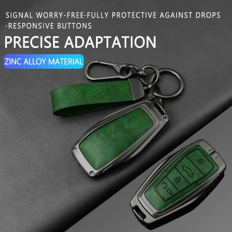 Leather Key Case Cover For Geely Coolray Atlas Pro Okavango Kulrey Geometry C Emgrand X6 X7 EX7 GX7 NL3 GT