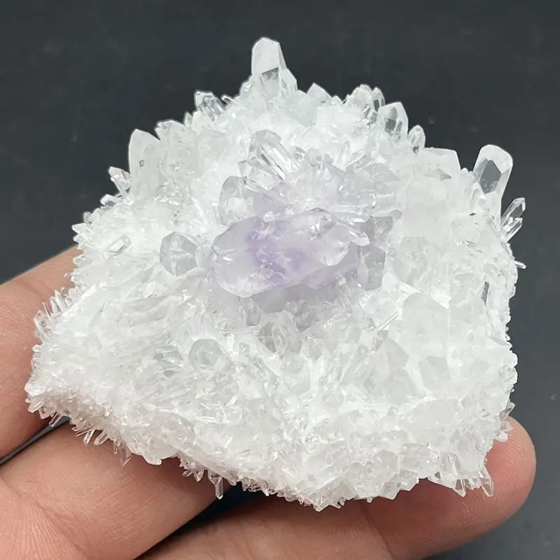 

100% natural chrysanthemum crystal cluster and amethyst symbiosis crystal mineral specimen