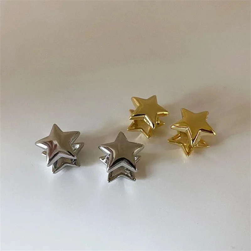 Simple Metal Pentagram Earrings Gold Color Star Earrings For Women Fashion INS Jewelry Accessories Dropshipping Gift