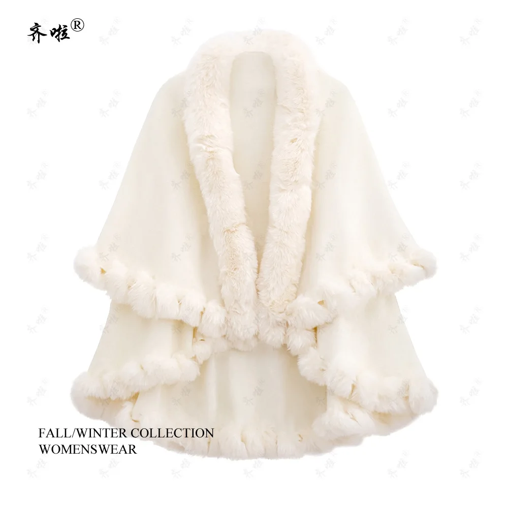 Ponchos para mujer, abrigos de punto lisos, abrigo corto de Jacquard de manga larga, corte holgado, grueso, cálido, ropa de calle de punto abierto, Otoño Invierno 2025