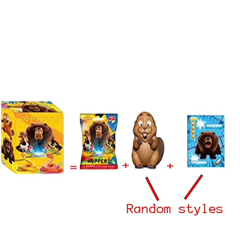 Nuova Mystery Box Hoppers Beaver Transformation Plan, Figurina di Castoro Carina, Scatola a Sorpresa con Design Casuale, Decorazione da Scrivania, Giocattolo da Collezione