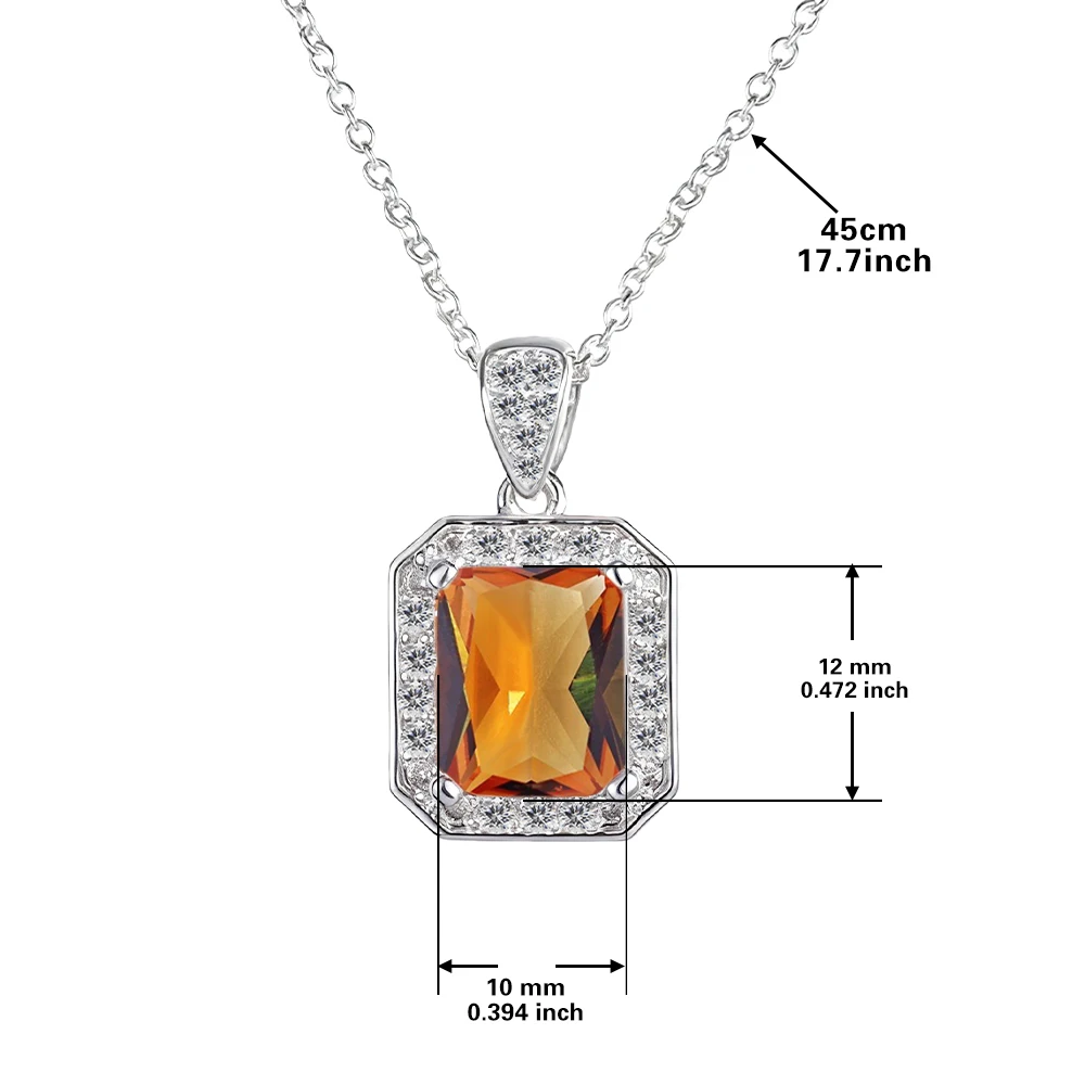 Zultanites Color Changing Sultanite Diaspore Rectangle Necklace for Women Different Lighting Changes Different Color Luxury