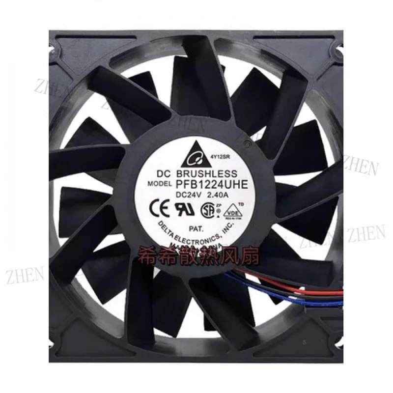 

Y ДЛЯ Delta PFB1224UHE 12038 DC24V 2,4A 12 см 3-проводной инверторный охлаждающий вентилятор