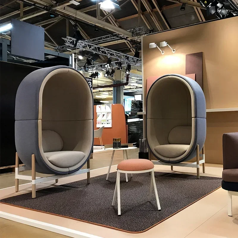 Eggshell chair Internet celebrity cafe Personality modeling chair Sofa Single double chair