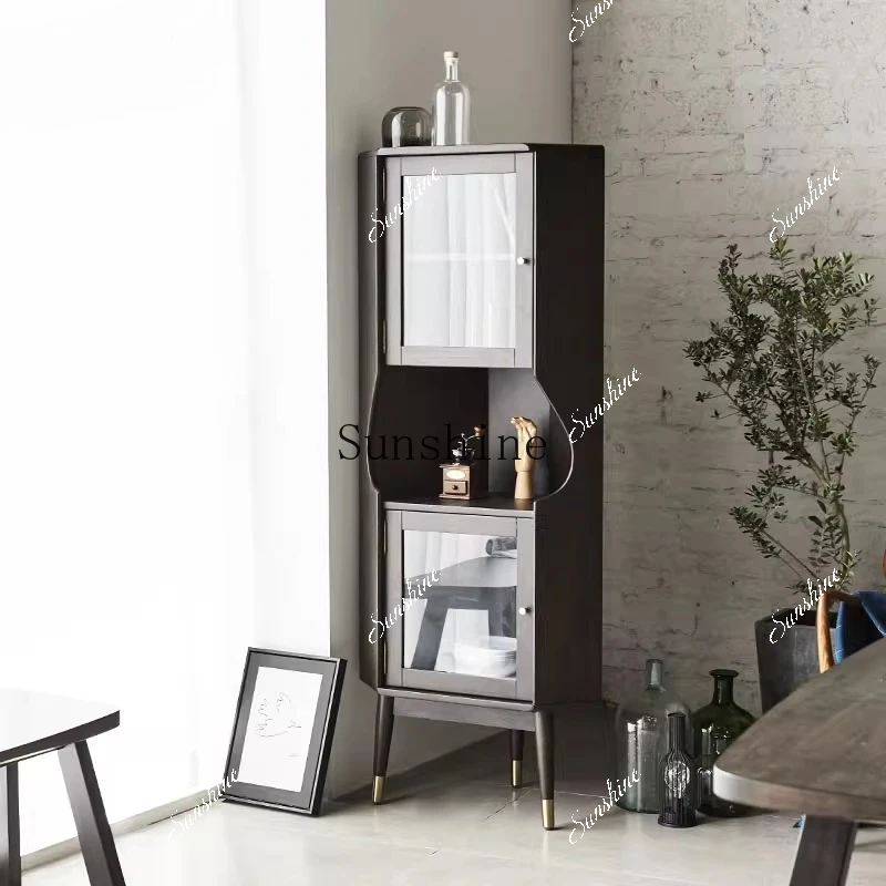 Nordic corner shelf living room simple triangular storage cabinet  FT