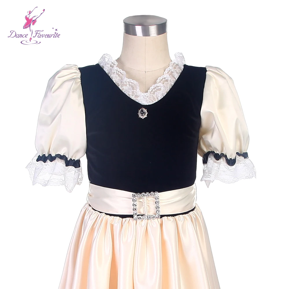 Dance Favourite Dance Kostüme 22119 Neues schwarzes Samtmieder Ballettkleid Elfenbeinkleid Romantisches Tutu Performance Mädchen Ballett