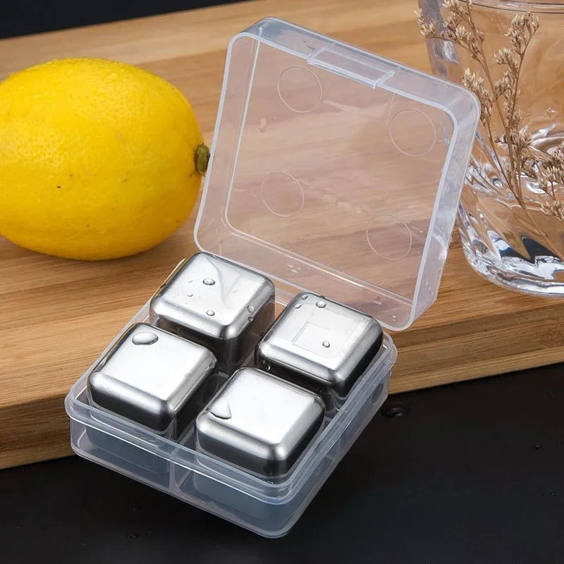 304 Stainless Steel Quick Freezing Ice Cubes Metal Bar Accessories for Coffee Wine Whiskey Ideal for Bars And Home Use