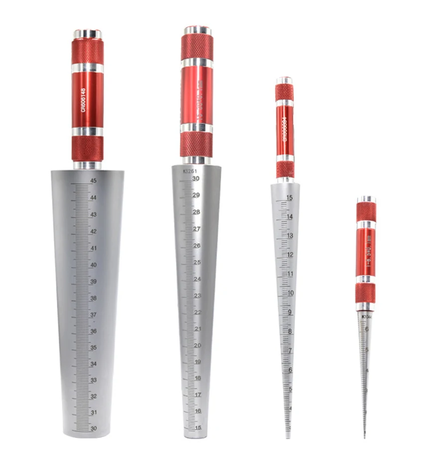 Conico spessimetro cono cono cilindro calibro 1-6.5 millimetri 3-15mm 15-30mm 30-45 millimetri per la misurazione dimensioni del foro diametro del