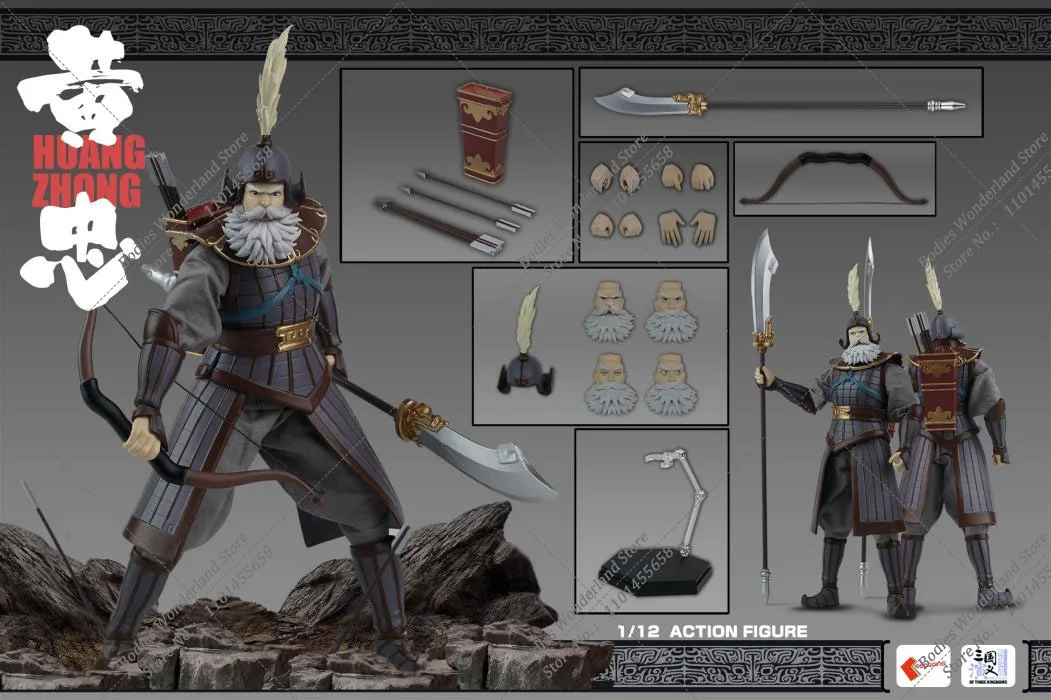 In Stock 1/12 Scale Collectible Chinese Ancient The Romance of the Three Kingdoms 6Inch Male Solider Action Figure Model Toys