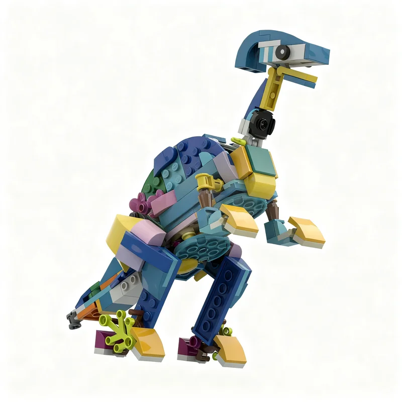 206pcs MOC Creator 3-in-1 31136 Alt Parasaurolophus Model Christmas Gift DIY Office Desk And Tabletop Decoration