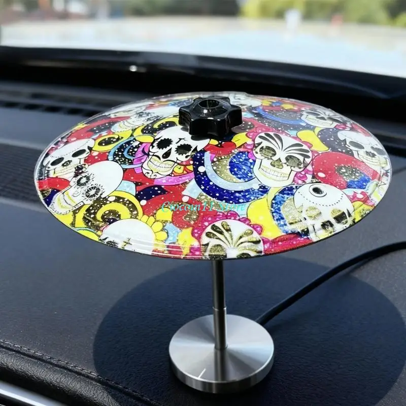 

Y1UB Car Crash Cymbal Desktop Mini Drum Car Drum Cymbal Air Vent Car Hand-shootings Cymbals Musical Instrument