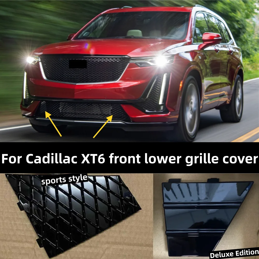 

For Cadillac XT6 2020-2024 car front bumper lower grille decorative cover OE: 84214156