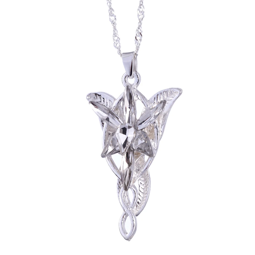 موضة Arwen Evenstar قلادة الجان الأميرة كريستال مكعب زركونيا حجر قلادة مجوهرات للنساء هدايا