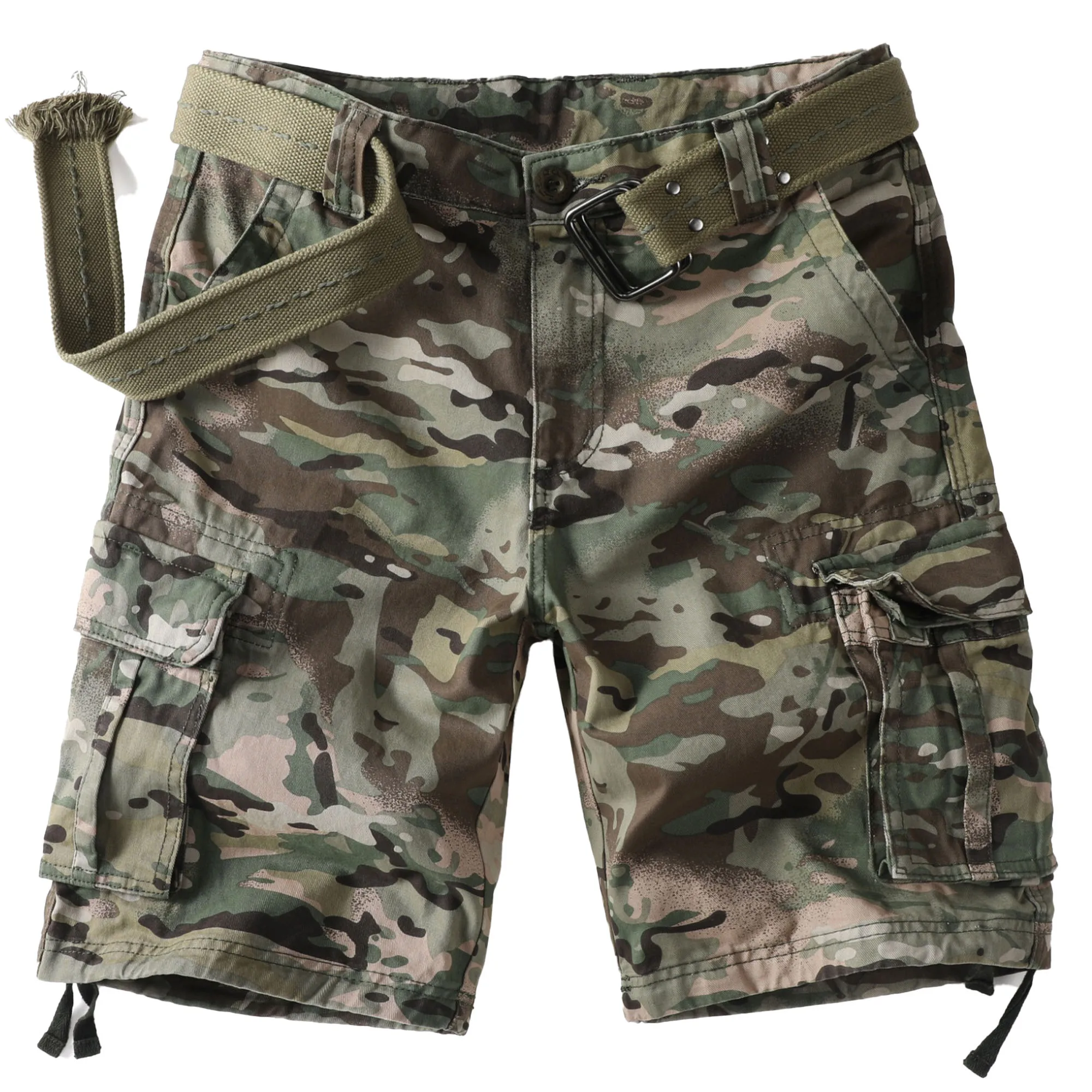 

Men's Camo Cargo Shorts for Men Cotton Casual Outdoor Work Relaxed Fit Shorts with Multi-Pockets (no belt)