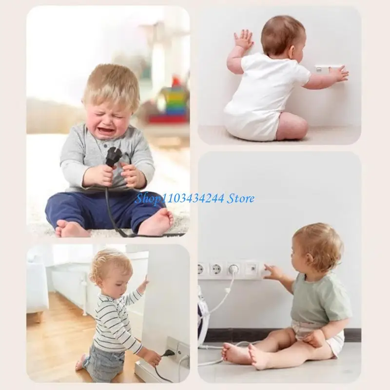 

10pcs Child Safety Socket Guard 2Pin Round Outlet Protector Protective Cover Prevent Electric Shock for Standard Socket