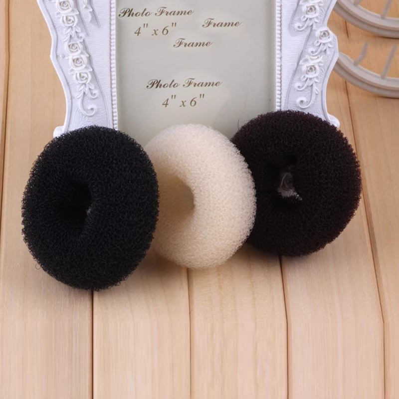 M L Black/Brown/Ivory Hair Bun Maker Donut Bagel For Hair Tools Hairpin Hair Accessories For Women Styling Braids