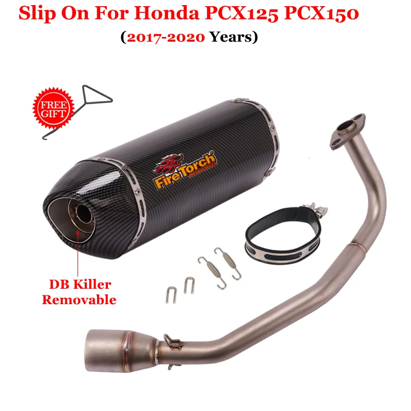 For Honda PCX125 PCX150 Full System Motorcycle Yoshimura Exhaust Modified Muffler Escape DB Killer Front Middle Link Pipe 17-20