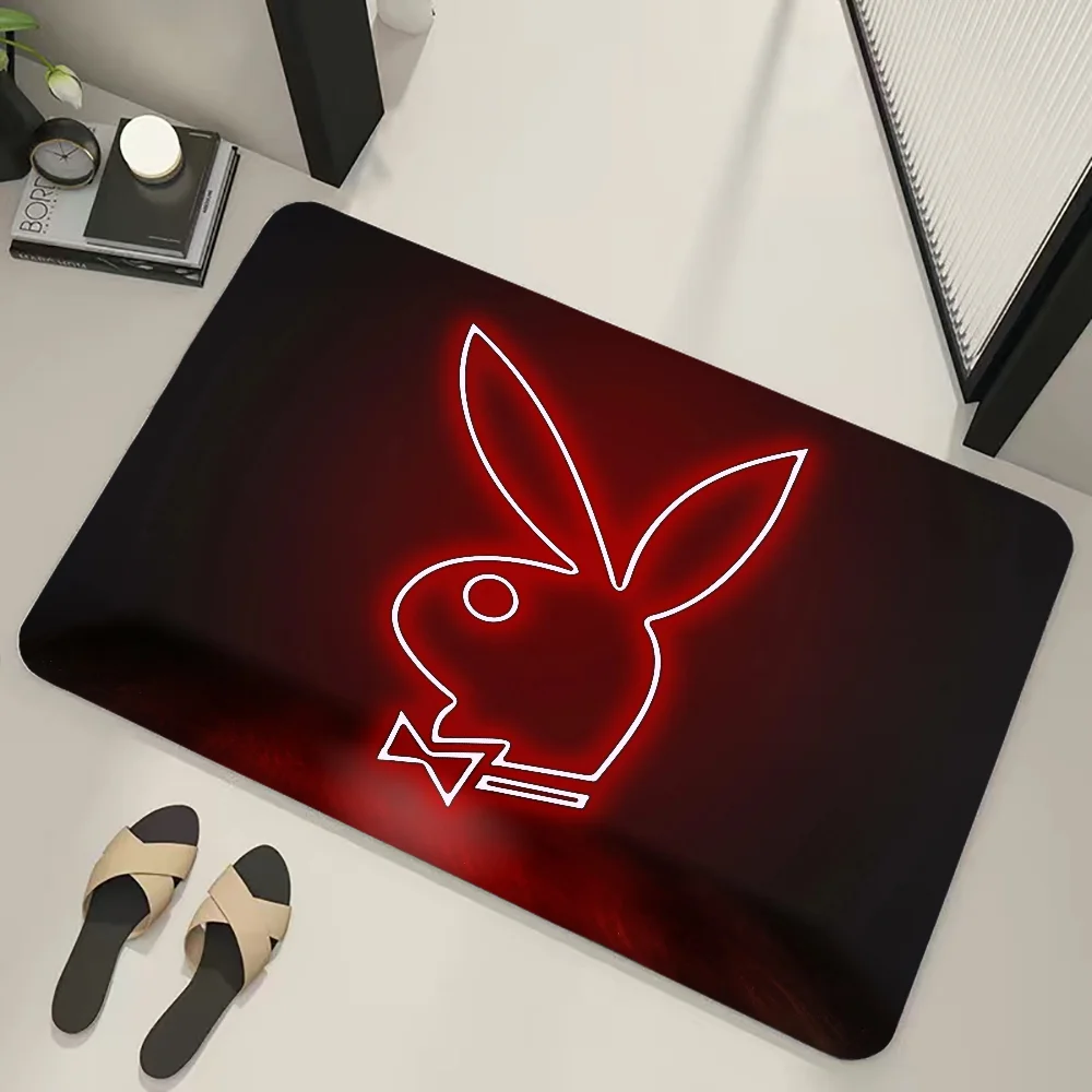 P-playboy Logo Living Room Rugs for Bedroom Doormat Entrance Door Floor Mat for Kitchen Carpet Rug Bath Home the Hallway Mats