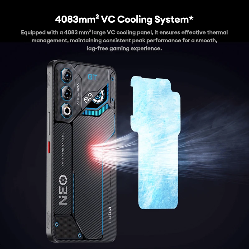 Nubia Neo 3 GT 5G global version , 6.8 inches,4083mm² VC Cooling