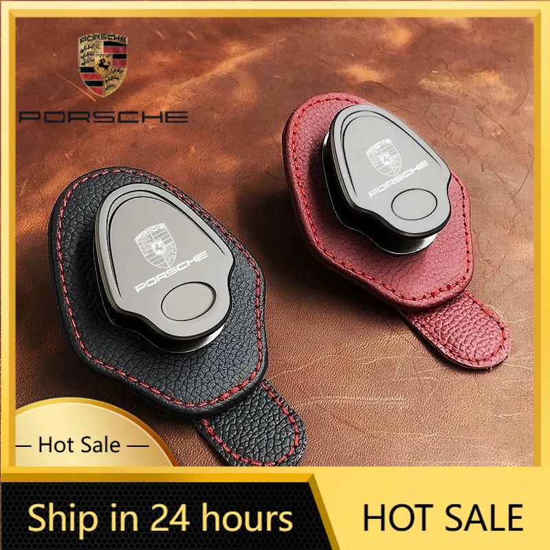 

Держатель для очков и карт на солнцезащитный козырек для Porsche Cayenne, Panamera, Macan, 911 (1 шт.)