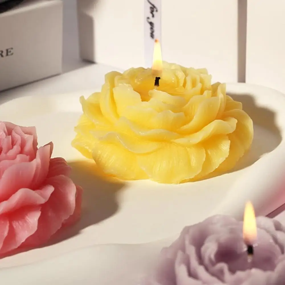 

1 шт. ароматическая свеча в форме цветка пиона с длительным ароматом для домашнего декора и релаксации, идеально подходит для спальни/Spa F1G3