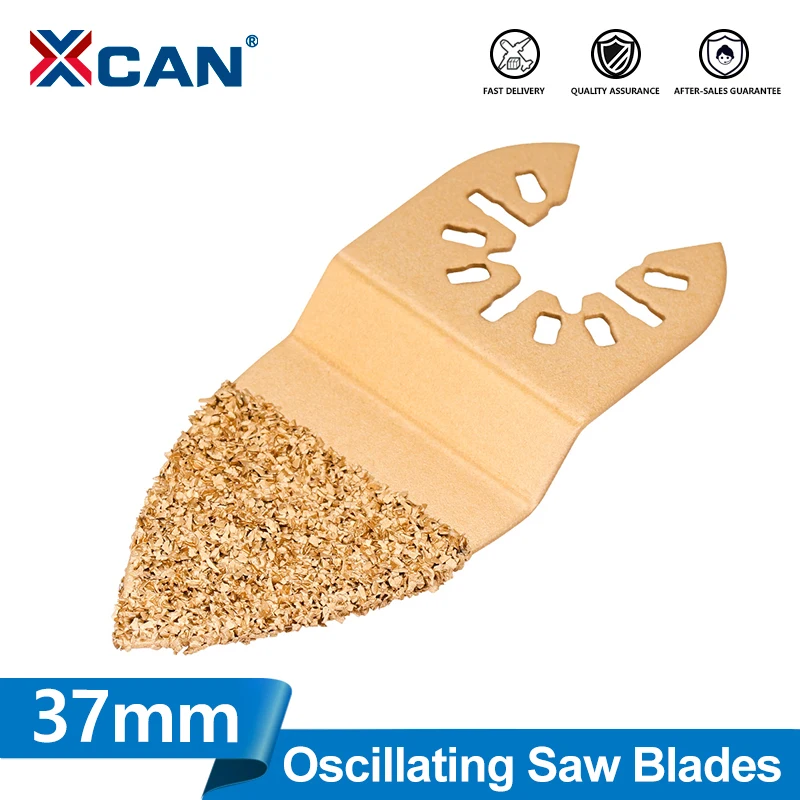 XCAN 1pc 37mm Oscillating Saw Blade Diamond Multi Tool Blade Triangle Saw Blade Quick Release For Ceramic Tile Marble Cutting
