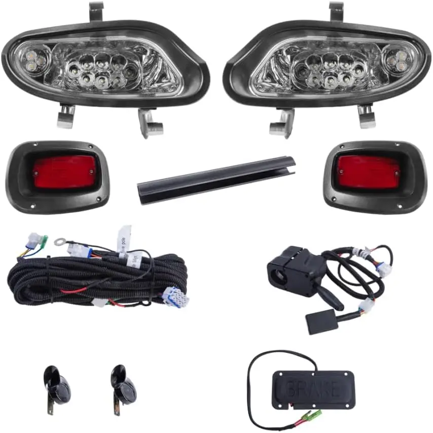

EZGO TXT FREEDOM 2014+ LED Light Kit 48V, Headlight, Taillight, Wiring Harness, Turn Signal, Horn, Steering Cover
