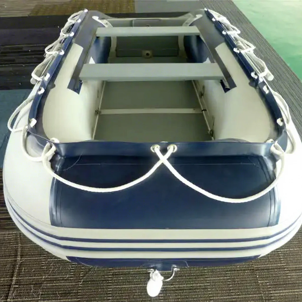 PVC Inflatable Sport High-Speed Rescue Pontoon Boat-Durable Light Weight Folding 4 Persons Capacity