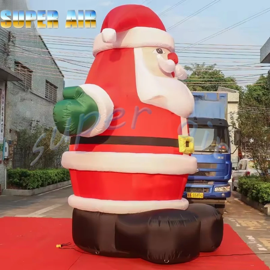 Natale vecchio uomo gonfiabile gigante Babbo Natale gonfiabile alto 4 m per decorazioni natalizie
