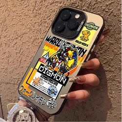 Luxury Plating Matte Case for Xiaomi Redmi Note 13 12 11 Pro Plus 4G 5G 12S 11S 10S 10 9 9S 8 12C 13C A3 Digimon Adventure Cover