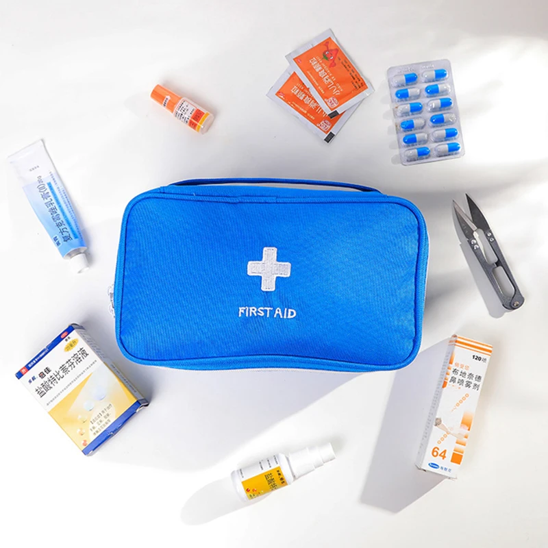 Borsa di immagazzinaggio medica portatile da viaggio all'aperto borsa di Kit di pronto soccorso per pillole di medicina domestica Oxford di grande capacità