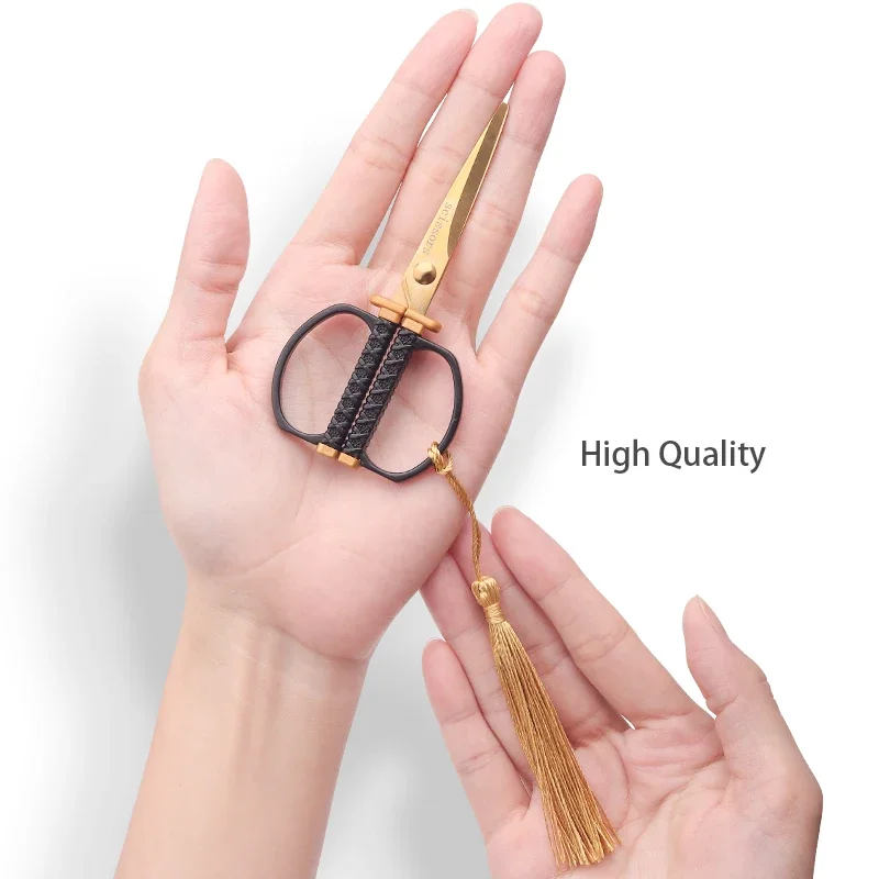 1pcs Scissors Sewing Vintage Craft Stainless Steel Scissors Fabric Cutter Embroidery Scissors Tailor Scissor Thread Scissor