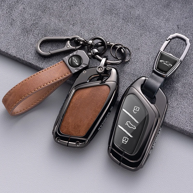 

Hight Quality Car Key Case Cover For MG4 EV MG5 MG6 HS ZS Smart Keyless Auto Key Protetion Shell Holder Keychian Accessiore