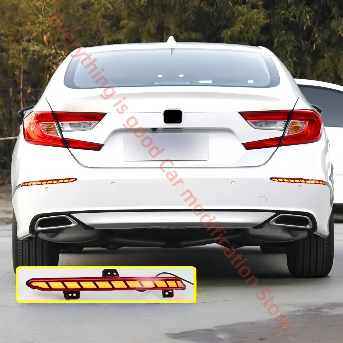 For Honda 10th Generation Accord/Inspire Rear bumper light 3 functions  LED Turn signal Brake lights Driving light Auto parts