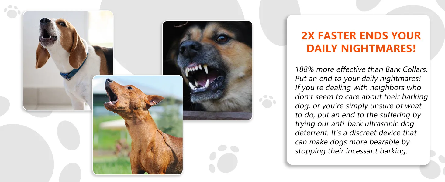 For 1 Dog M-257 Ultrasonic Dog Bark Stopper Automatic Working Mode Dual Transmitter Design Long Range 20 Meter Detection USB Fas