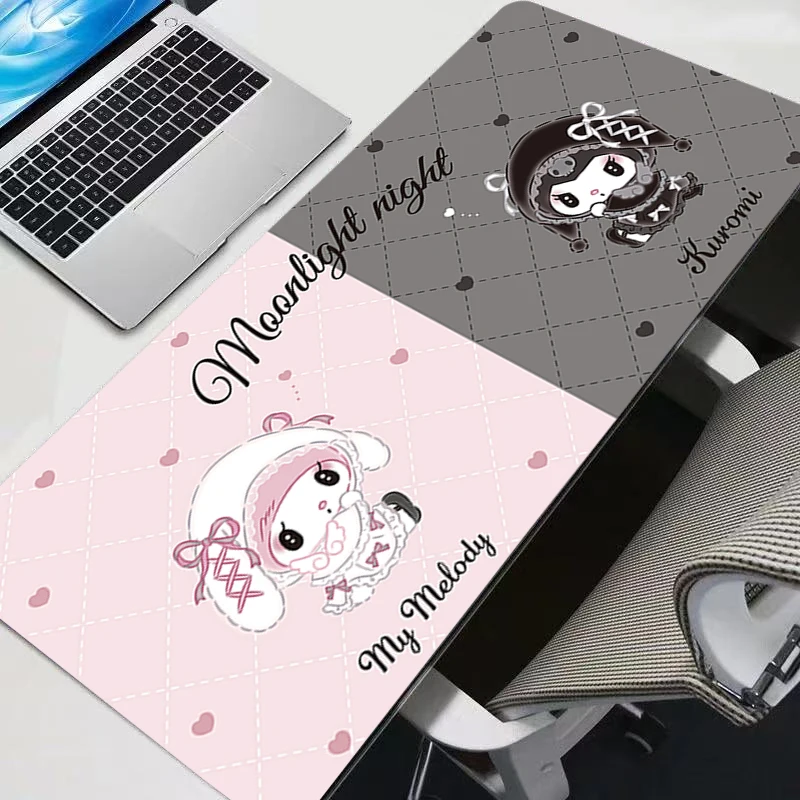 

Gaming Mouse Pad Simple And Generous Computer Kuromi Desk Mat Table Keyboard Pad Laptop Rubber Non-slip Back Mousepad Cushion