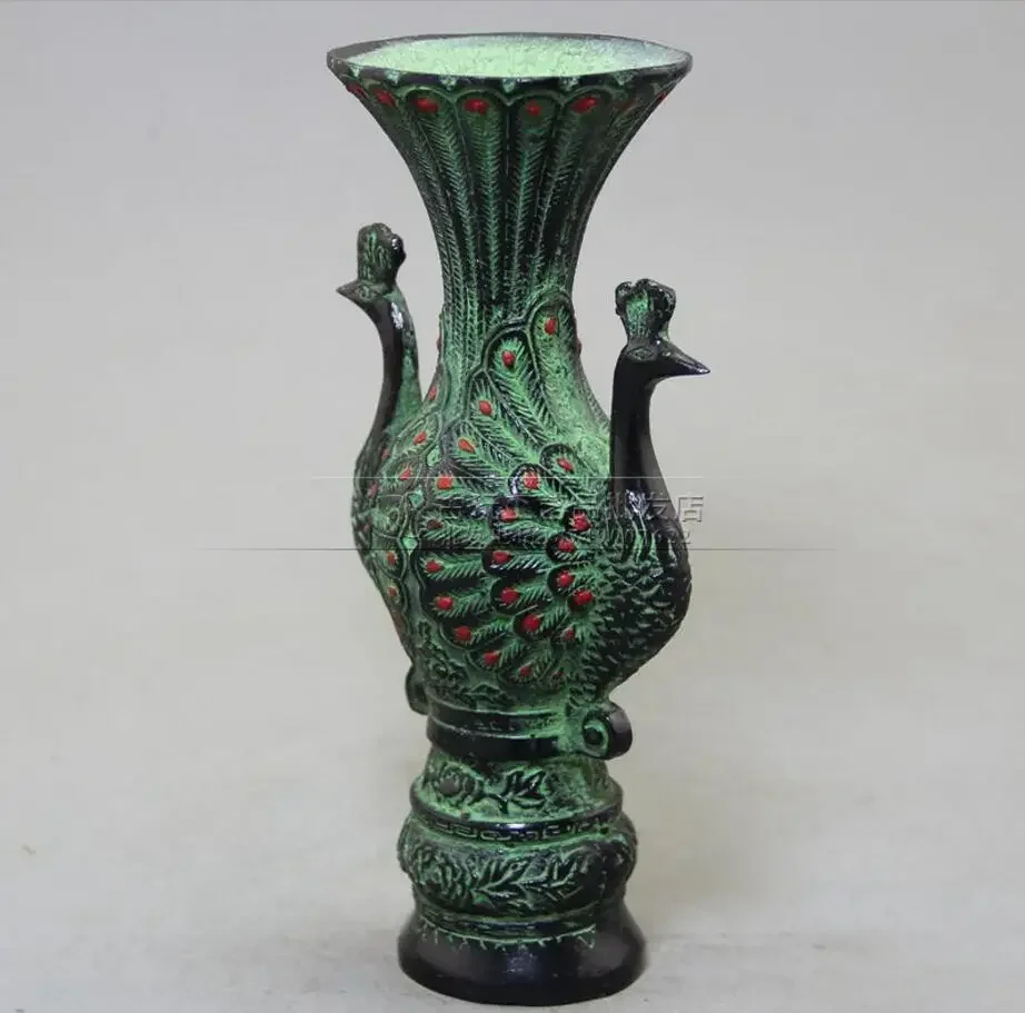 Copper Statue Antique crafts manufacturers direct wholesale collection of fine pure copper bronze bronze Phoenix vase ornaments