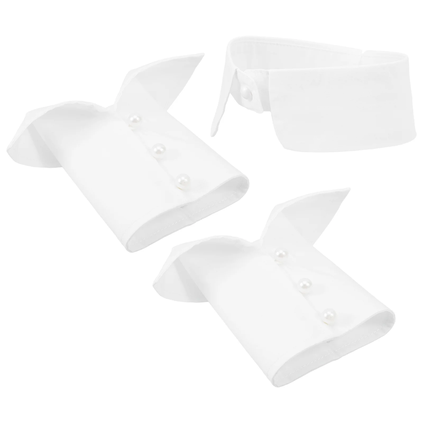 

1 set 1 Set Diy Fake Collar Cuff Set Detachable Half Shirt Blouse Dickey For Women Men Office Business Formal Wear Cosplay