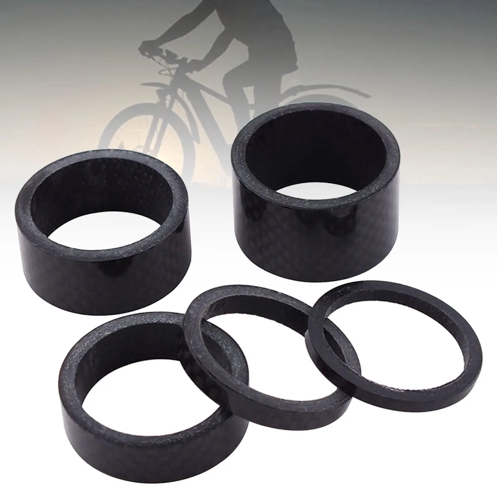 5 Pieces Bike Headset Spacer Replacement for 1 1/8 inch Headset Mount Spacer